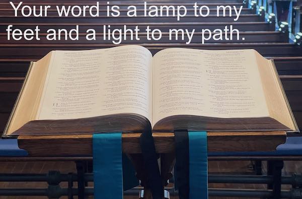 Bible with verse